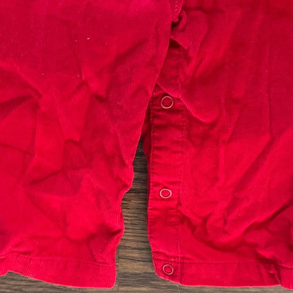 Baby Luigi Red Corduroy Reindeer Overalls - Picture 4 of 9